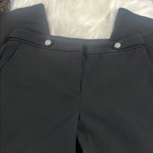 Stylish Black Pants with Button Detail